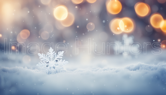 Snowflakes Blur Winter Background with Snowfall