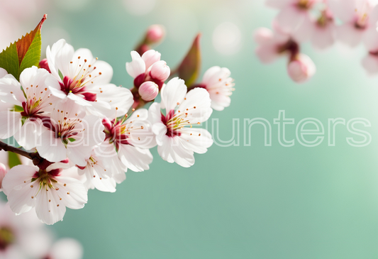 Cherry Blossoms Desktop Wallpaper with Copy Space