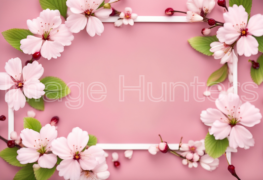 Cherry Blossom Frame with copy space