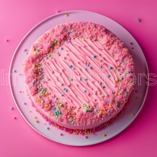 Pink Sprinkles Cake Icing Delight