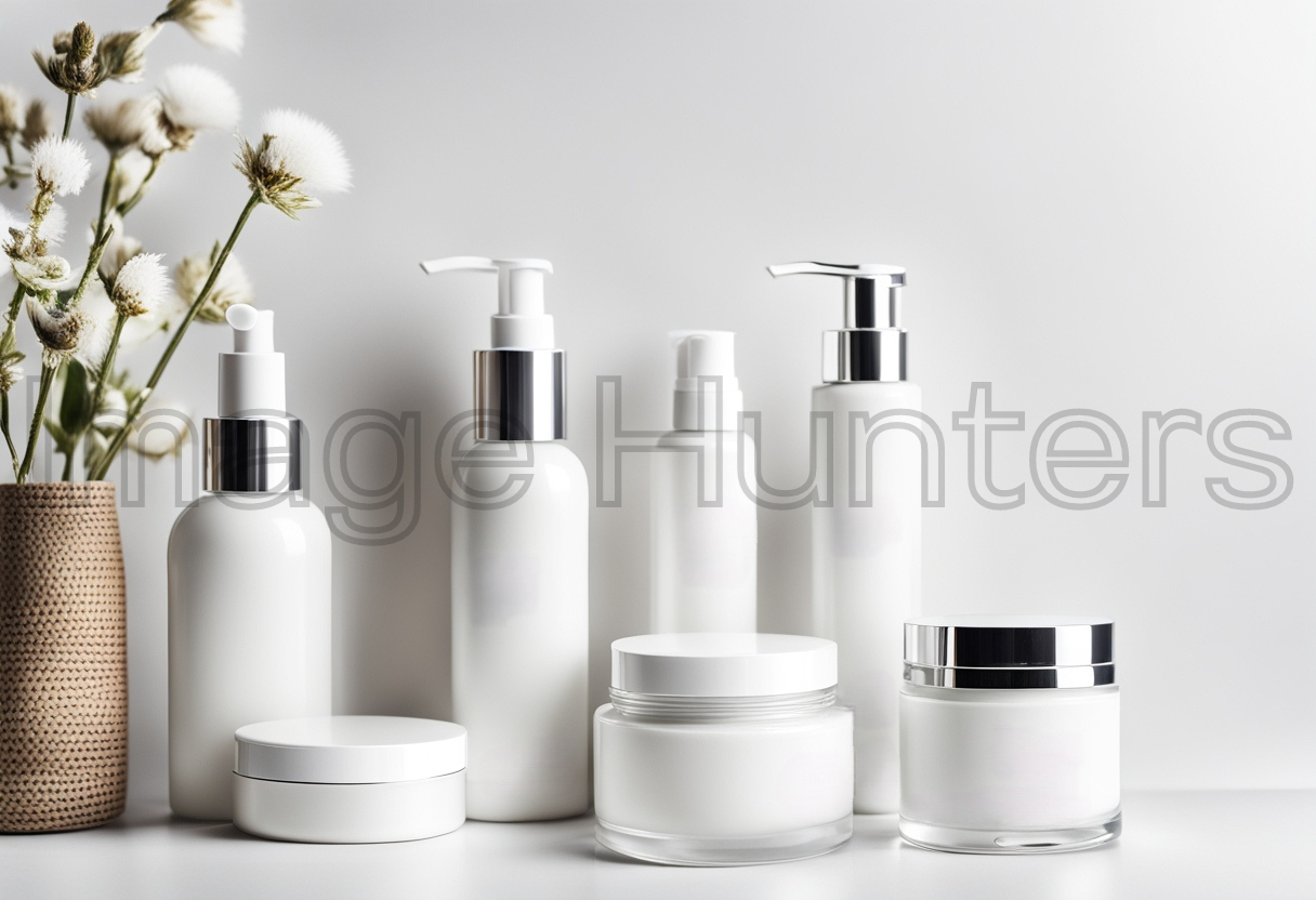 Skincare Product Mockup on White Background