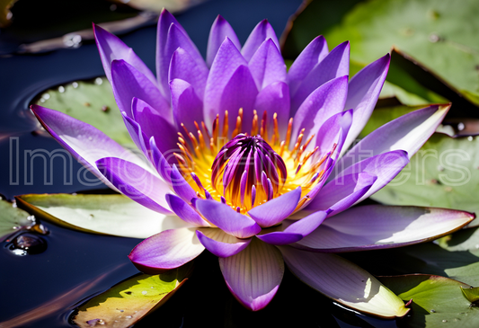 Beautiful Purple Water Lily Flower