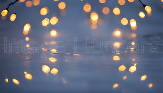 Frozen lake reflects mesmerizing lights