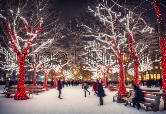 Christmas in the city Decorated Urban Park