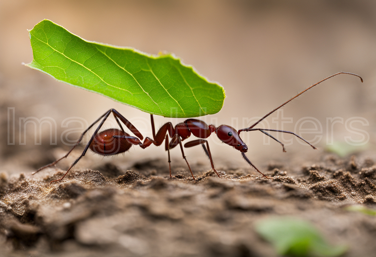 Leaf-cutter Ant carrying Leaf