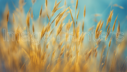 Dry Grass Under Blue Sky