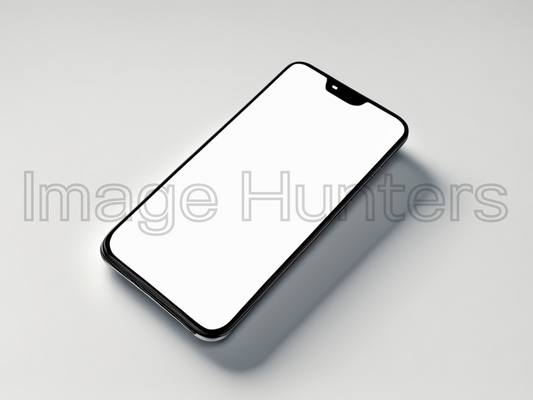 Smartphone Mockup with white blank screen