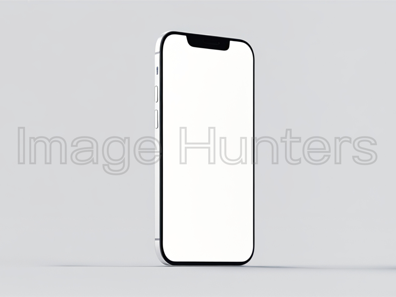 iPhone 13 Mockup with white blank screen