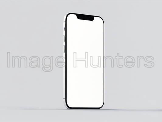 iPhone 13 Mockup with white blank screen