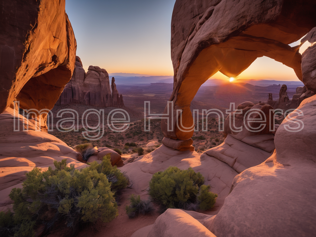 Sunset at Arches National Park, Utah