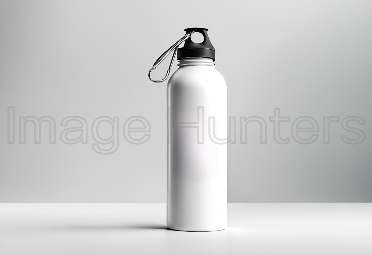 Mockup of Reusable Aluminum Water Bottle