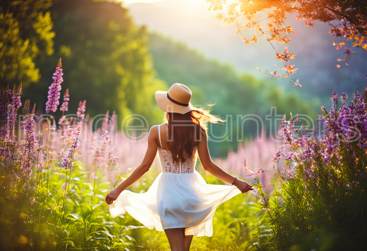 Happy Woman Embracing Freedom and Joy Outdoors in Nature