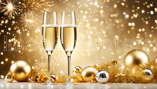 Champagne and Shiny Decorations