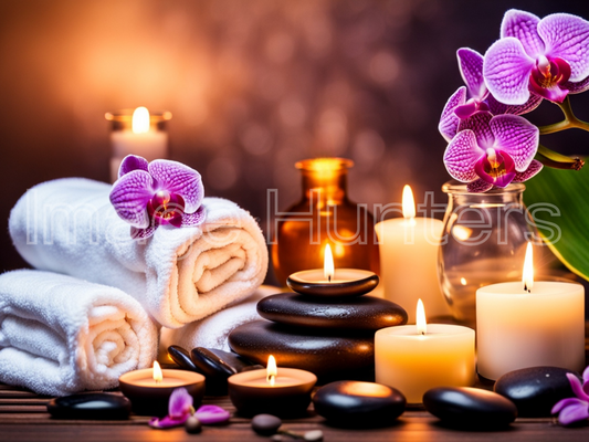 Aromatherapy, Orchids, Candles and Towels