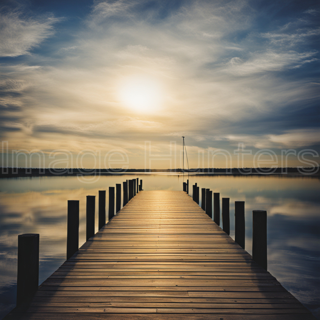 A dock under an open sky