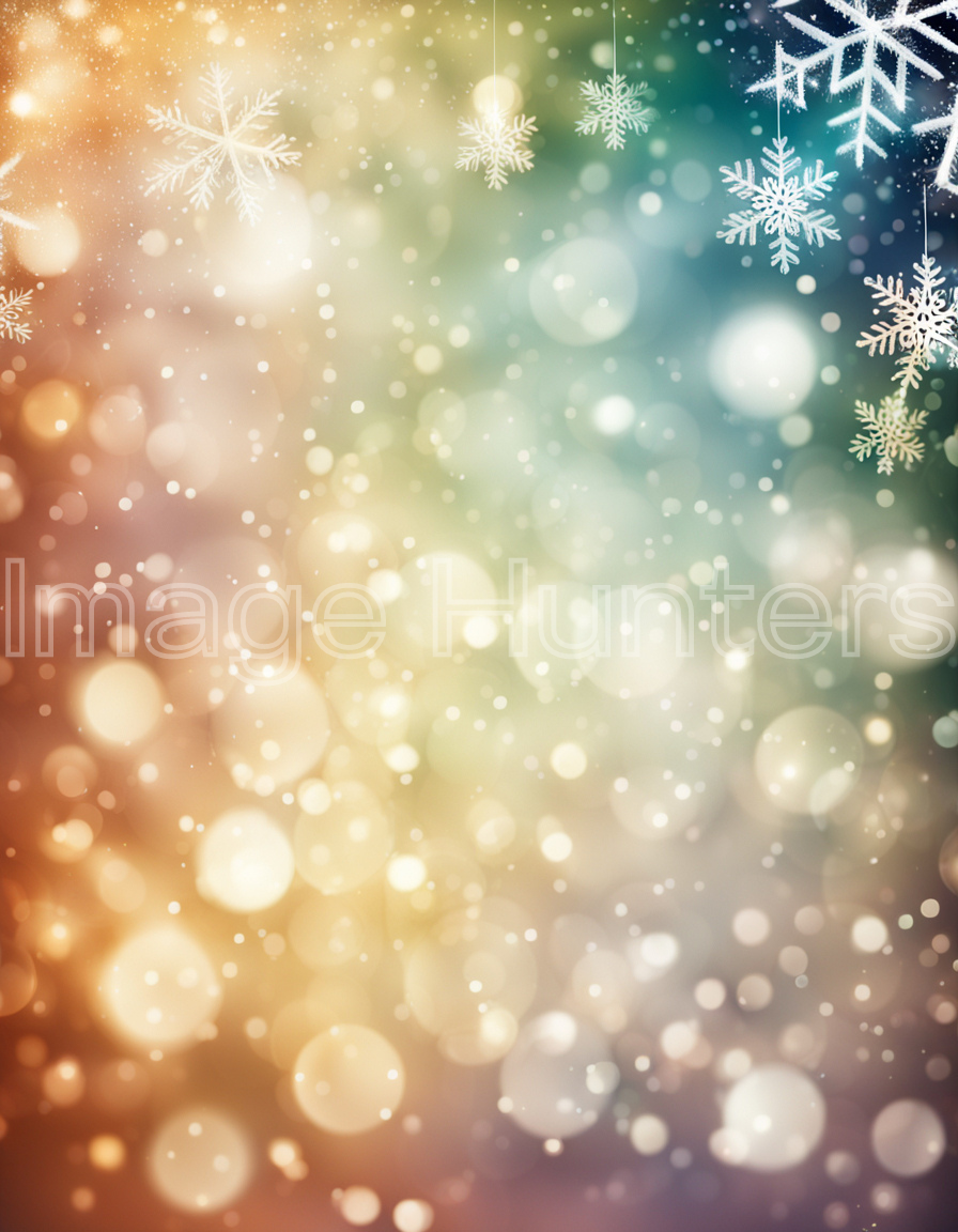 Abstract Christmas background with bokeh lights