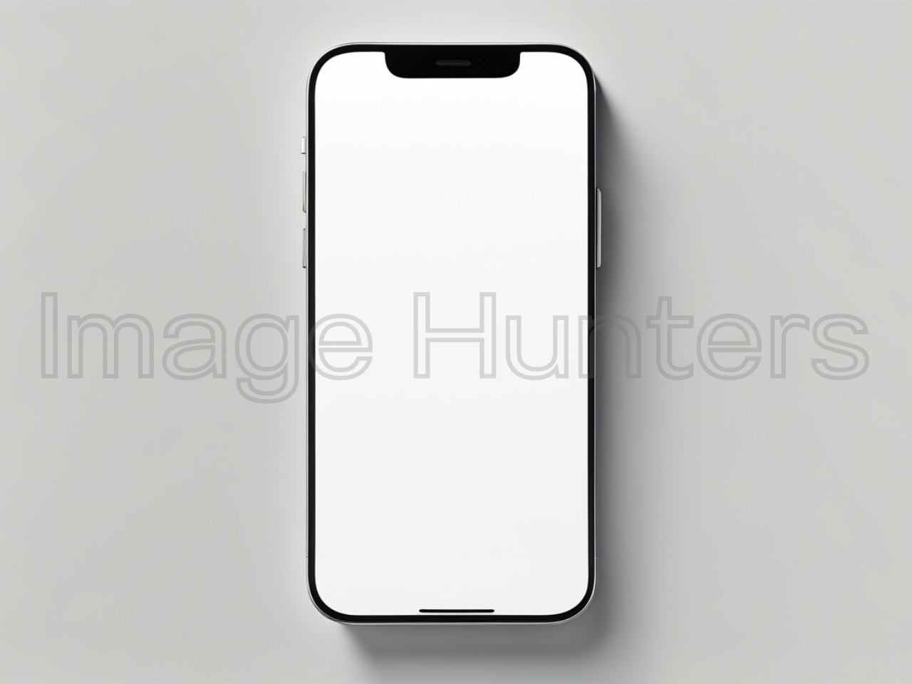 iPhone 13 Mockup with White Blank Screen