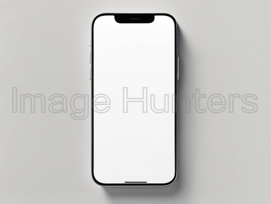 iPhone 13 Mockup with White Blank Screen