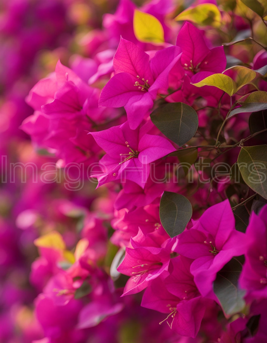 Vivid pink bougainvillea flowers