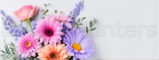 Beautiful Mixed Flower Bouquet on solid background