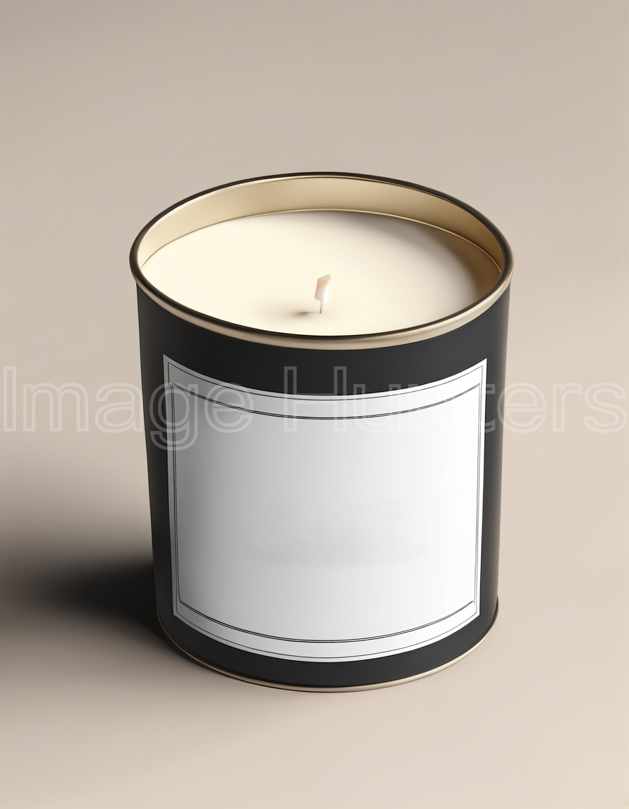 Scented Candle Mockup with Blank Label