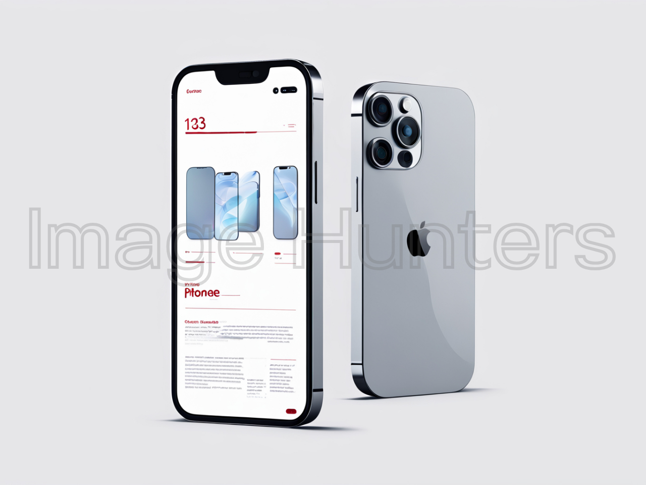 iPhone 13 Pro Mockup Front and Rear Views