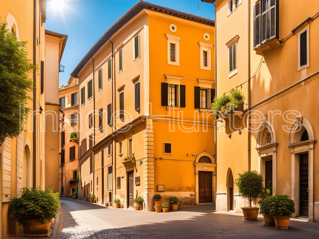 Sunny Summer Day in Rome's Enchanting Historic District