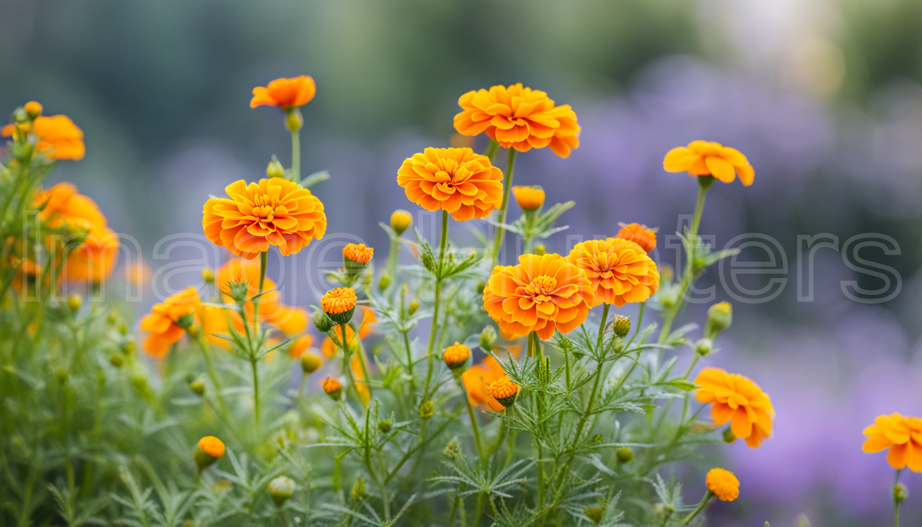 Marigold Flowers Blossoming in Nature's Embrace