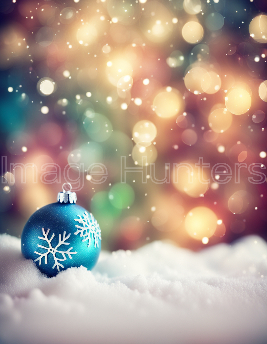 Abstract Christmas background with bokeh lights