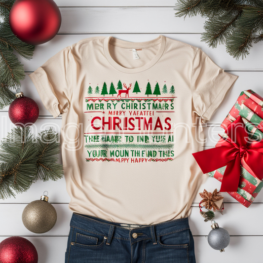 Graphic tee with Christmas quote