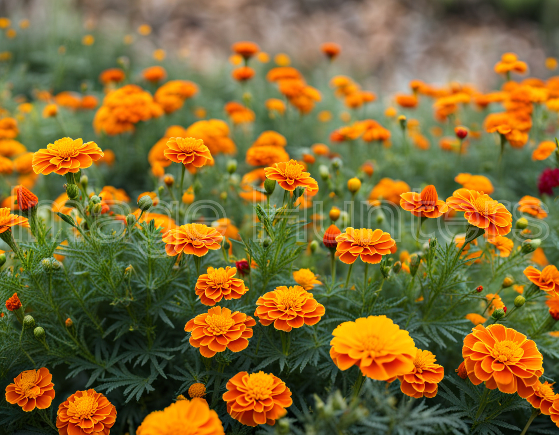 Marigold Flowers Blossoming in Nature's Embrace