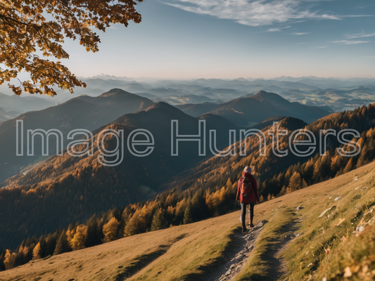 Hiking the Nagelfluh Ridge in Autumn, Bavaria, Germany