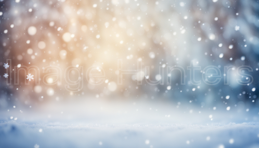 Snowflakes Blur Winter Background with Snowfall