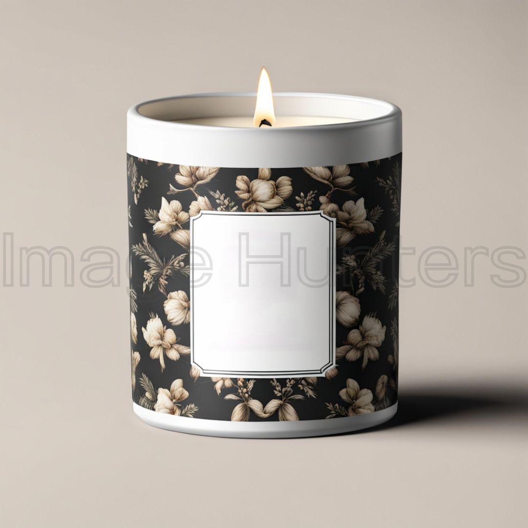 Scented Candle Mockup with Blank Label