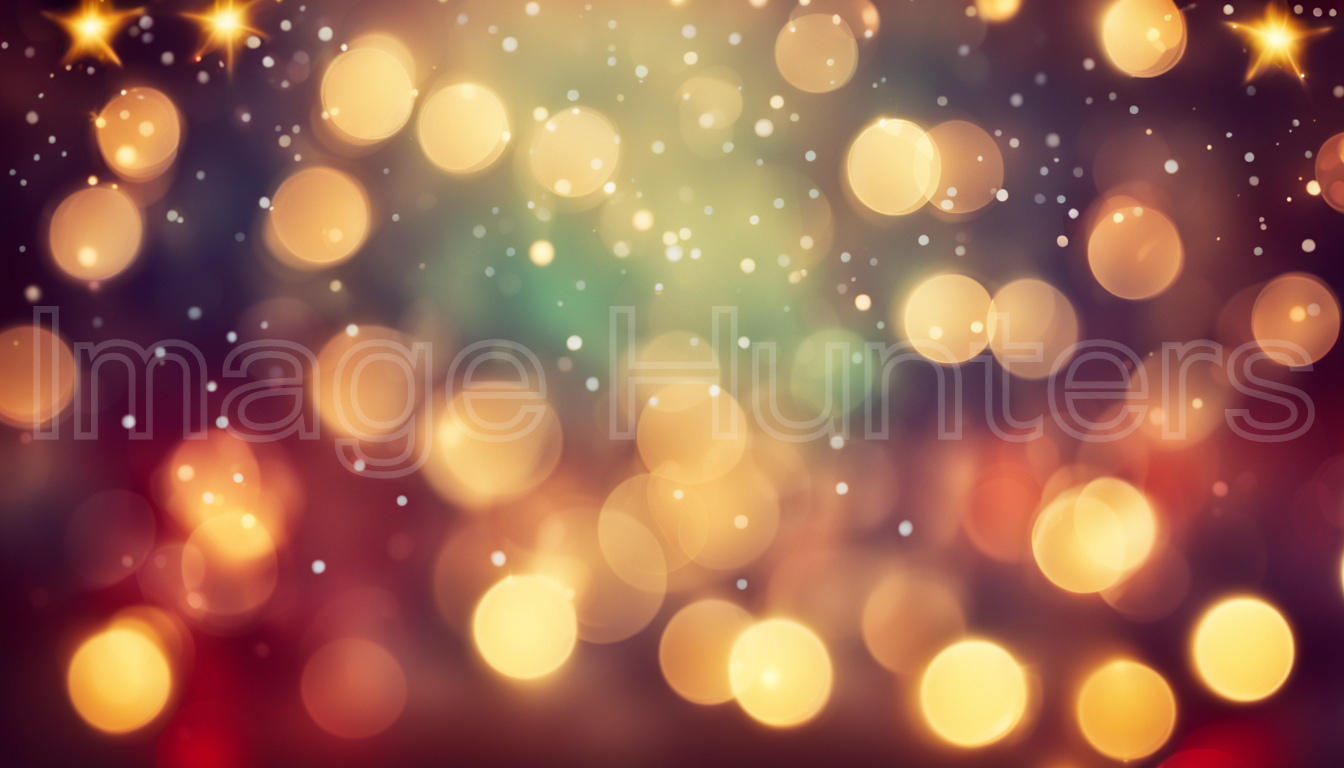 Abstract Christmas background with bokeh lights