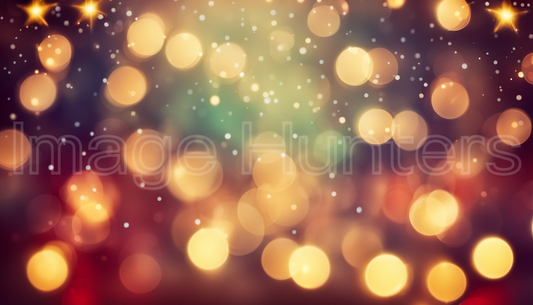 Abstract Christmas background with bokeh lights