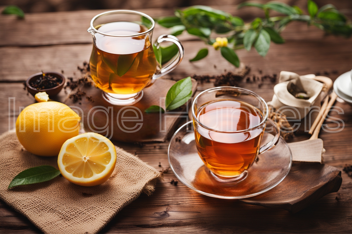 Tea with Lemon on the table