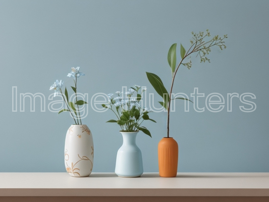 Delicate Flowers in Minimalist Vases