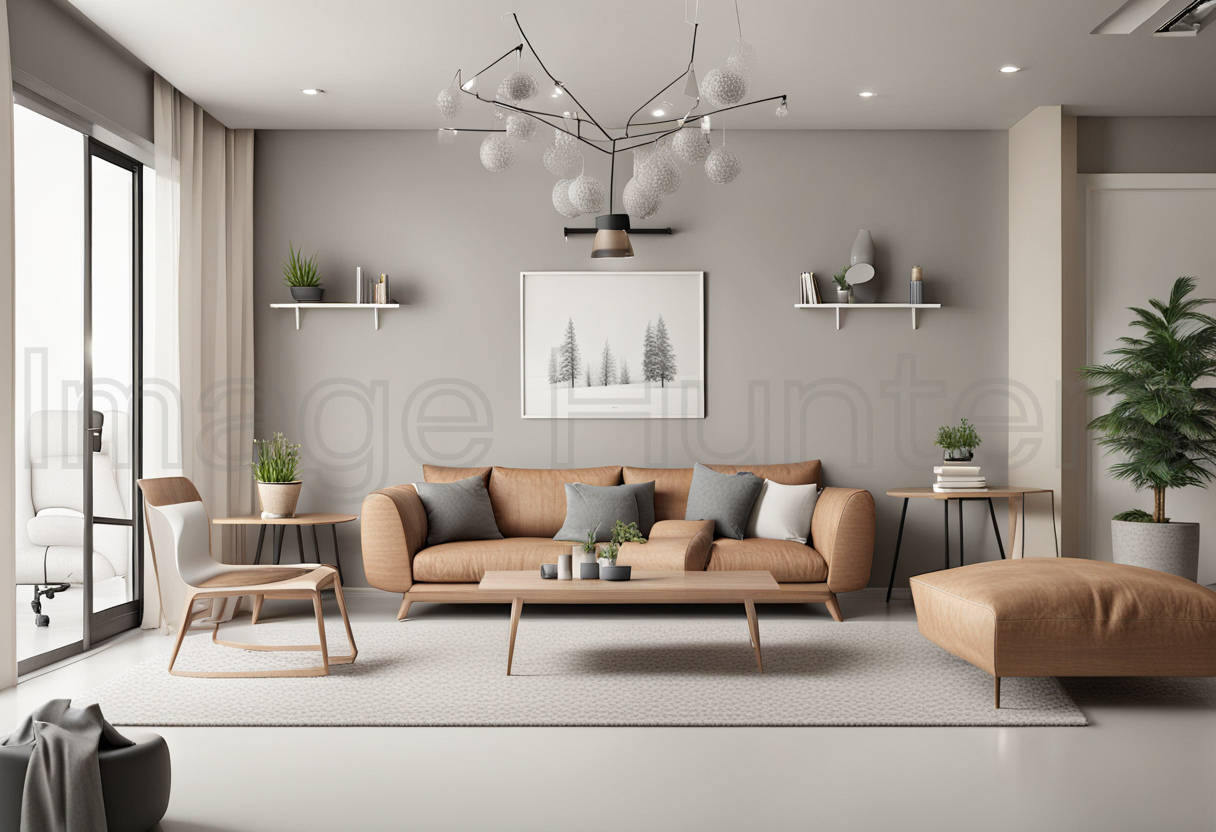 Modern Interior Decoration Mockup Design