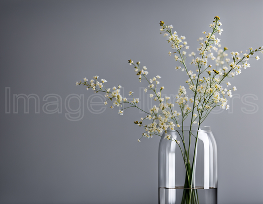 Tiny Flowers in a Glass Vase