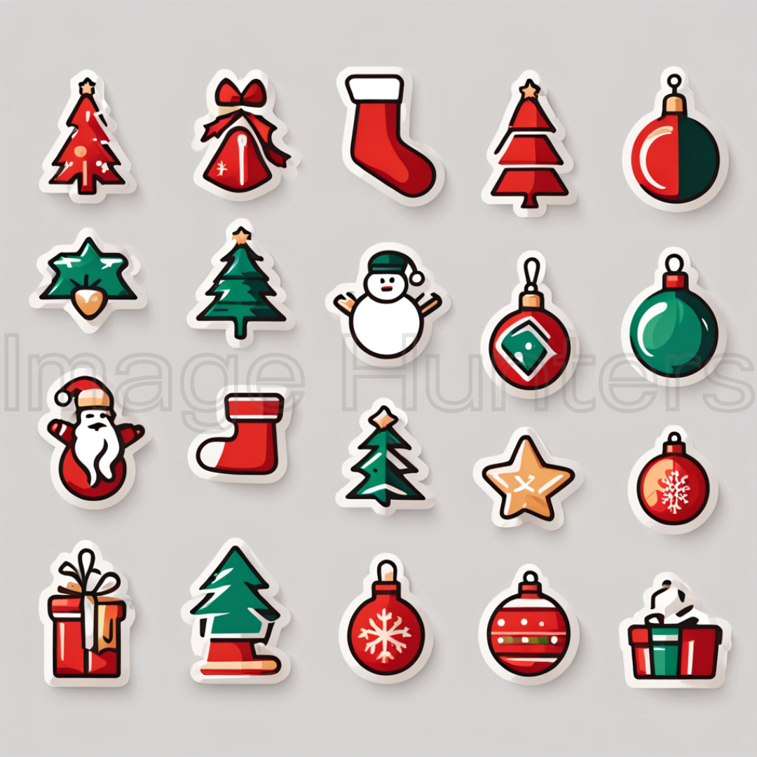 Vector icons set for Christmas and New Year