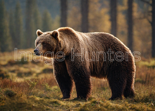 Wild Carpathian brown bear